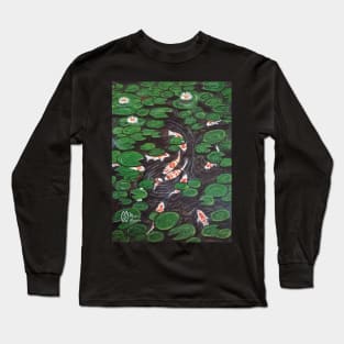 Koi Pond and Water Garden Long Sleeve T-Shirt